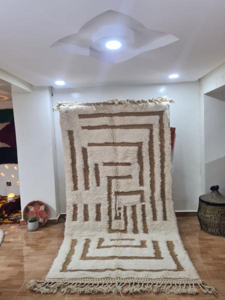 White Hayna Marokkaans handgemaakt tapijt